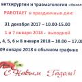 График работы в новогодние дни